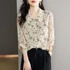 Women's Blouses Women Loose Long Sleeve Tops Casual Print Shirt Summer Office Lady Elegant Blouse Streetwear Fashion V125