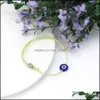 Bracelets de charme bracelet Blue Evil Eye Lucky Red String Drop Livrot Bijoux Dhhqg