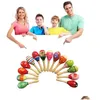 Giocattoli per bambini Giocattoli per bambini Sonaglio in legno Maracas Cabasa Strumento musicale Sand Hammer Orff Infant 0601862 407 K2 Drop Consegna Regali Apprendimento Dhhgu