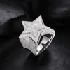 Pass Diamond Test S925 Sterling Silver Bling Moissanite Ring voor mannen vrouwen feest bruiloft mooi cadeau maat 6-12