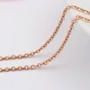 Catene da 1,5 mm in acciaio inossidabile 316L color oro rosa di alta qualità per collana con pendente