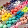 Soothers Teethers Sile Beads Grade Round 9Mm 12Mm 15Mm 19Mm Baby Teething Toys Diy Pendant Necklace Teeth 2007 Y2 Drop Delivery Ki Dhqkf