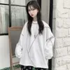 Women's Hoodies Sweatshirts Gothic Long Sleeve Sweatshirt Loose Large Size Dark Spring SpringAutumn Base Clothes Black 230215