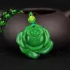 Pendant Necklaces Men Women Necklace Nepal Buddhist Mala Beads Buddha Statue Dark Green JewelryPendant