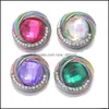 CLASPS HOOKS NOOSA PLATING DAZZLING Oval Crystal Wavy Snap Buttons Fit DIY 18mm Button Armband Halsband Acc Ingredienser Leverant￶r DHWLK