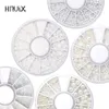 Decorações de arte da unha Hnuix mix tamanhos dicas brancas meia pérolas 3d contas decoração diy beleza salão de manicure 230214