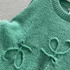 Женские свитера Дизайнер 23SS FW Женские мохеры вязаны с буквами с буквами девочки для девочек Milan Runway Top High Lear