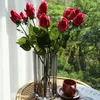 Flores decorativas 1pc Artificial Rose Wedding Table Home Decor Long Bouquet Disponível