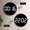 Grande horloge murale numérique LED de 10 pouces, luminosité du salon, horloge intelligente silencieuse, décoration de la maison avec thermomètre de température