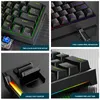 لوحات المفاتيح 61 مفاتيح 60 ٪ Mini Gaming Mechanical Keyboard RGB Hotswap type-C Wired Gaming Baroards Ergonomics لوحة المفاتيح PBT لـ Gamer T230215