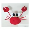 Autres fournitures de fête festive Chapeau de crabe rouge Enfants Adt Lobster Festival Props Company Coiffe drôle Noël Y34 Drop Delivery Dhbuu