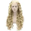 26 "Perruques supplémentaires longues Blondes Blondes Curly Friendly Synthetic Hair Lace Lace Front Wig 932 Wigs