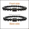 Brins Perlés Perles De Pierre Noire 12 Constellation Couple Bracelet Hommes Bracelets Pour Femmes Pseras Moda Mascina Hombre Homme Mens Bijou Dhbvx