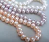 Chains 8-9 MM Natural PINK Purple White Pearl Necklace 18" 36"