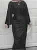 Vêtements ethniques Ramadan Eid Djellaba Robe musulmane féminine Dubaï Brillant Doux Soyeux Satin Abaya Dubaï Turquie Robe musulmane Islam Abayas Robe WY805 230215