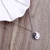 Pendentif Colliers Mode Tai Chi Yin Yang Collier pour femmes hommes ras du cou symbole bijoux