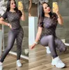 23SS Spring New Women's Trade Suits Luxury Brand Casual Sports Soirt 2 Piece Designer Designer Tradeciets J2731