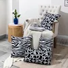 Cuscino in bianco e nero Zebra Leopard Print Cover Modern Minimalista Double Sided Geometric Striped Case Home Decor