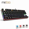 キーボードMetoo Professional Gaming Mechanical Keyboard Anti-Ghosting MixバックライトRUスペイン語USBはPCノートブック用に配線されていますT230215