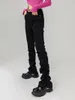 Women's Jeans REDDACHiC Tall Girl Friendly Grunge Y2k Women's Jeans Black Flared Stacked Pants Gyaru Acubi Streetwear Korean 2000s Vintage 230215