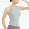 Desginer Alo Yoga Tops Sports Tank Top Rib Fabric Chest Pads Fitness Bram Slim Fit Top for Outdoor Outwear