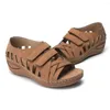 Sandales femmes 2023 été dames évider bout ouvert compensées boucle plate-forme chaussures décontractées femme doux plage Sandalias Mujer