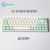 Клавиатуры XDA 132 Клавиши PBT Dye Sub Keycaps XDA Минималистский зеленый ледяной монетный двор для MX Mechange Mechanical Keyboard 68 84 89 980 104 Mayout T230215