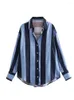 Dames blouses mesttraf dames 2023 modestreep geprinte shirts vintage lange mouw button-up vrouwelijke blusas chic tops streetwear