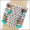 Beaded Strands Clay Bracelets Combination Color Polymer Wrist Jewelry Boho Bracelet Gift For Friend Couple Drop Delivery Dh8Zx