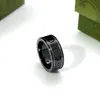 Carta cerâmica para homens mulheres planeta anéis designer de moda extravagante marca letras anel jóias feminino masculino casamento