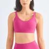 Yoga Outfit Bras Femmes Été Lycra Deep V Beau Dos Sports Sous-vêtements Antichoc Gather Fitness Gilet Réglable Bandoulière Soutien-Gorge