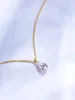 Pingente de pera de zirc￣o de zirc￣o de ouro cl￡ssico Lady Lady Crystal Water Drop colar 925 Chain de j￳ias de j￳ias de prata esterlina gargantilha