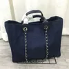 Designer-Damen-Cabas-Canvas-Einkaufstasche. Freizeit- und einfache Canvas-C-Strandtasche. Leichte und modische, große Handtasche mit Fassungsvermögen