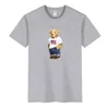 A1114 Polo Shirts Bear Men's T-shirts Designer Shirt Sports Summer Cotton Fashion Mens Women Tees Black S Clothes