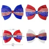 Haaraccessoires 4 inch 4e van JY vlagbogen voor meisjes clips Red Royal White Hairbows Grosgrain Ribbon Stars Stripe 471 K2 Drop Deliv Dhywv