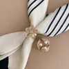 Scarves Korean Fashion High-end Drill Silk Square Scarf Buckle Multi-functional Accessories Small Long Ring WholesaleScarves