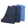 Jeans pour hommes 2023 marque haute Lyocell hommes coupe droite léger coton Stretch Denim affaires décontracté taille mince gris clair