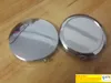 50pcslot Fast Shipping Women Lady Girl Mini Beauty Metal Make Up Cosmetic Makeup Round Mirror Silver