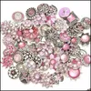 Fermoirs Crochets Noosa Rose Gingembre Snap Bouton Bijoux Conclusions Morceaux De Cristal Charmes 18Mm Métal Snaps Boutons Usine Fournisseur Drop D Dhitn