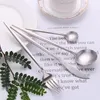 Dinnerware Sets Cutlery Set Stainless Steel Silver Dessert Western Tableware Coffee Tea Spoon Utensils Kitchen Party Drop