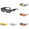 Lunettes de soleil mode Frames Offs Luxury Style Square Sunglass Arrow x White Black Frame Eyewear Tendance Lunettes de soleil Bright Sgh1s