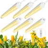 T8 LED Grow Light, 3FT Plant Light Fixture, 30W, 1000W Equivalent, Full Spectrum, Linkable Design with Timing, T8 Integrated Growing Lamp Fixture, 6 Pack