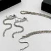 Damenmode Ohrringe Halskette Sets Designer Earing Damen Buchstaben mit Diamanten Halsketten Designer Schmuck Luxurys Accessoires D2302154F