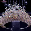 Joyería para el cabello de la boda YouLaPan HP193P-C AB Joyería nupcial colorida Cristal de lujo AB Corona nupcial Tiaras Moda Mujer Accesorios para el cabello 230210