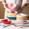 Bowls Nordic Creative Heart-shaped Ceramic Bowl Dessert Oven Household Kitchen Cheese Baked Rice Meal Salad