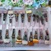 Handmade Natural Crystal Power Magic Sceptre Gifts Mixed Random Style Rose Quartz Witch Wand Point Gemstone Heart Moon Raw Rough Green Stone Chakra Agate Beads Sword