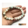 Beaded Strands Pretty Natural Stone Bracelets Amazonite Bracelet Mala Beads Psera Reiki Jewelry For Women Men Beaded Drop Delivery Dh07J