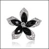 Broches Broches Pour Femmes Sier Plaqué Clair Prom Beautifly Demoiselle D'honneur Fleur Broche Broches Bijoux Cadeau Cristal Strass Drop Delivery Dh1Ms