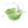 Bowls Cute Cartoon Animal Hand Drawn Ceramic Children's Tableware Fruit Salad Dessert Cabbage Bowl Bone China Dinnerware Sets
