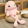 Cute Rabbit Stuffed Doll Long Ear Bunny Plush Toy Pillow Girl Brthday Gift 100cm 120cm DY10145